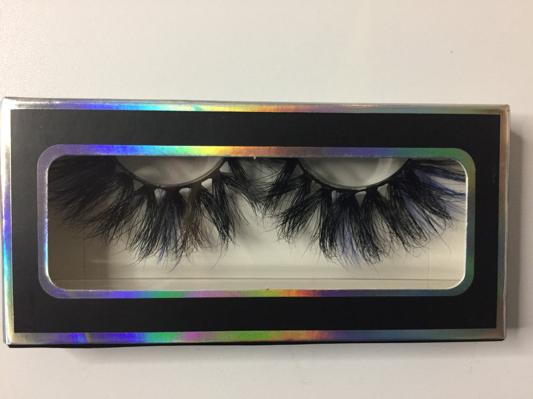 Black blue lashes